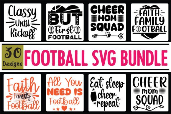 30 Football SVG Bundle