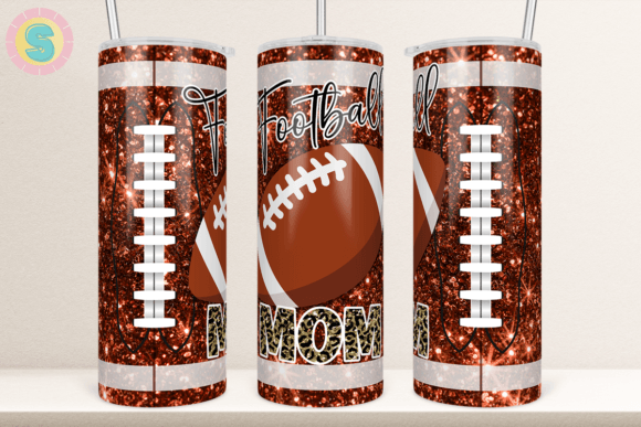 American Football Mom Glitter Tumbler Graphics for Crafts
