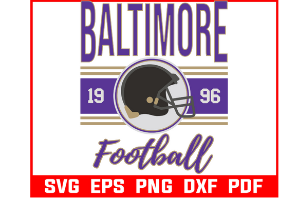 Baltimore Football Retro Svg: Crafts Meets Graphics for Local Branding