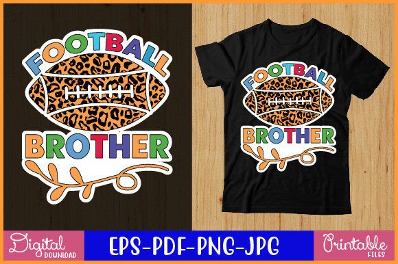 Football Brother Football Sticker Design for Crafts & Graphics