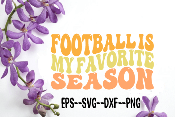 Football is My Favorite Season Wavy SVG – A Craft-Friendly Retro Graphic for Mugs, Shirts & More