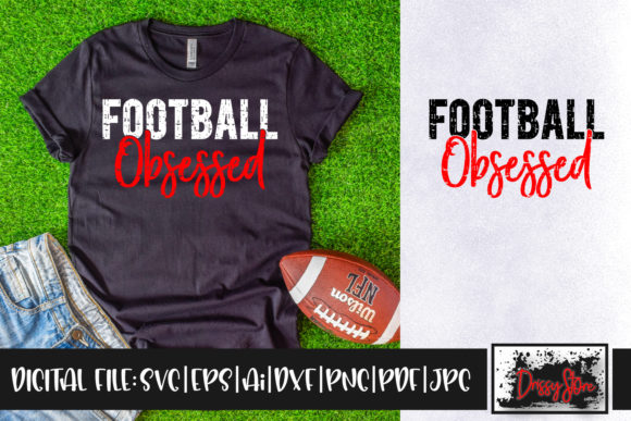 Football Obsessed Grunge: Bold Graphic Design for Crafts & Local Business Branding