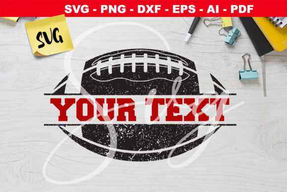 Grunge Football Name Frame: A Bold Graphic Design Asset for Local Business Branding