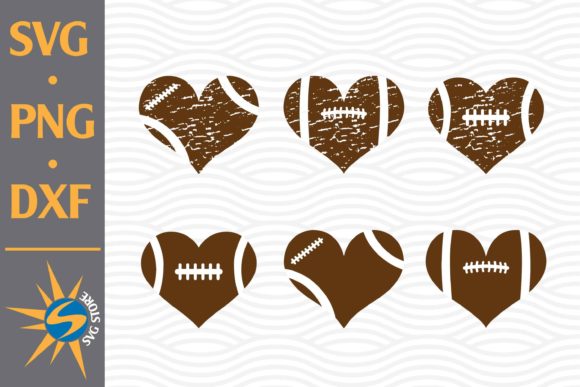 Heart Football, Distressed Football Graphics for Craft-Focused Content Publishing