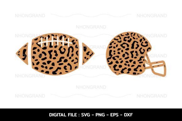Leopard American Football Helmet: Graphics for Crafts
