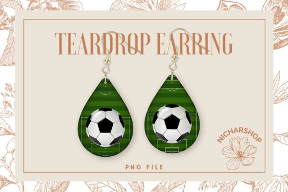Soccer Football Sport Teardrop Earring1 – A Craft-Focused Graphic for Versatile Design Use