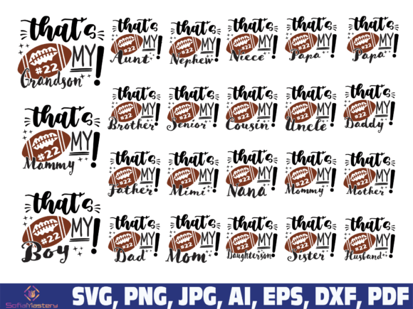 That is My Family Football Svg: Graphics for Crafts